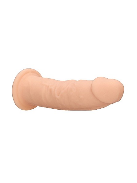 Godemichet sans testicules 15,3 cm REALROCK - blanc accroché Godemichet sans testicules REALROCK