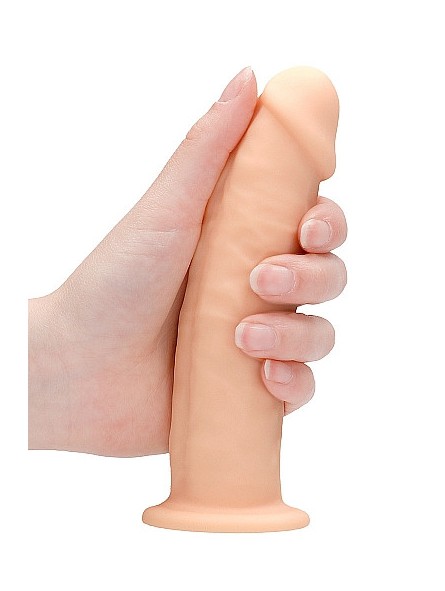 Godemichet sans testicules 15,3 cm REALROCK - blanc prise en main Godemichet sans testicules REALROCK