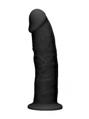 Godemichet sans testicules 15,3 cm REALROCK - noir profil