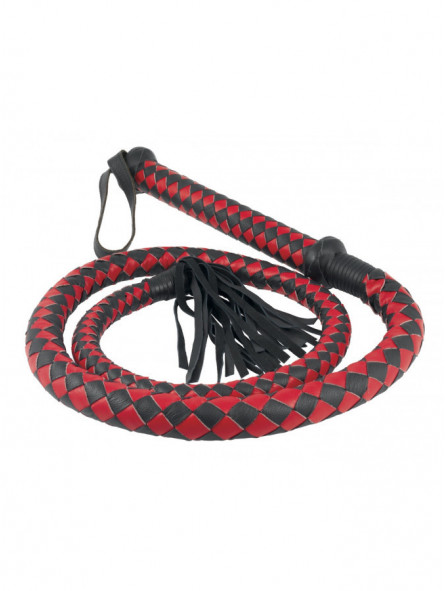 Fouet arabia robuste noir et rouge Rimba