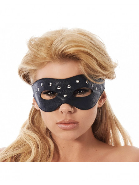 Masque ouvert en cuir avec rivets Rimba