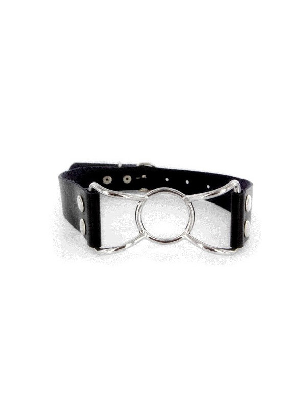 Bâillon en acier et cuir "Spider" Dark-Line