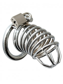 Cage de chasteté en métal avec cadenas