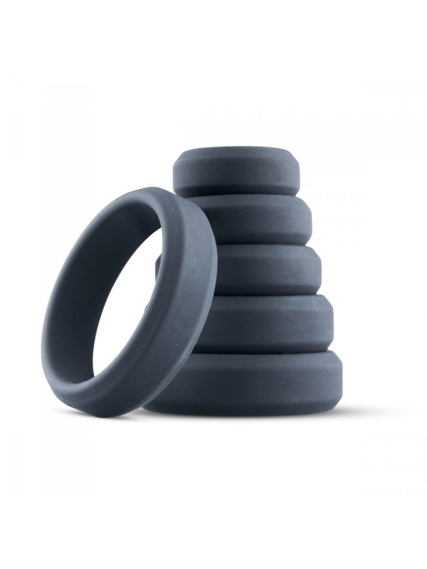 Lot de 6 cockrings en silicone Boners - taille