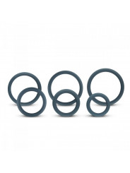 Lot de 6 cockrings en silicone Boners