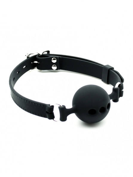 Bâillon noir en silicone Rimba