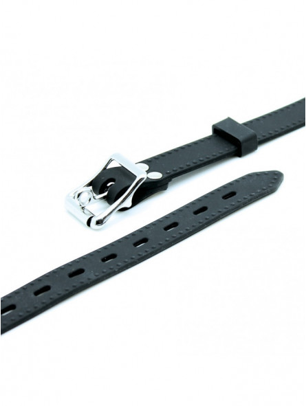 Bâillon noir en silicone Rimba