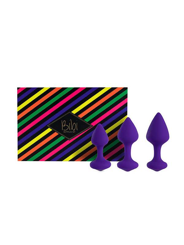 Plugs Bibi Butt FeelzToys x 3 - packaging violet
