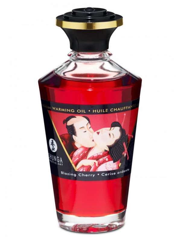 Huile chauffante aphrodisiaque Shunga cerise