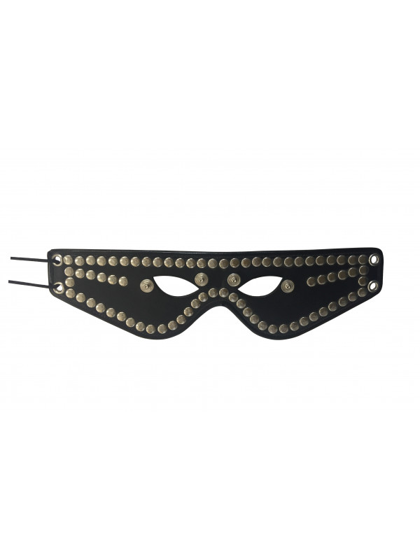 Masque BDSM avec rivets en cuir