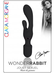 Vibromasseur rabbit Wonder Rabbit Clara Morgane noir packaging