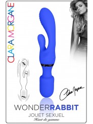 Vibromasseur rabbit Wonder Rabbit Clara Morgane bleu packaging