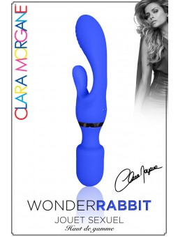 Vibromasseur rabbit Wonder Rabbit Clara Morgane bleu packaging 2