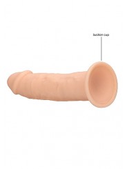Godemichet sans testicules 19,2 cm REALROCK - ventouse