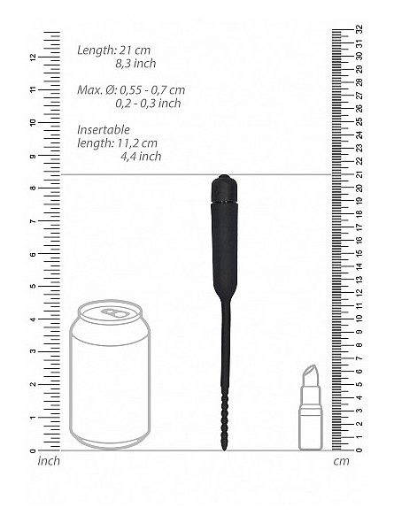 Sonde vibrante en silicone Bullet Plug With Beaded Tip Ouch!