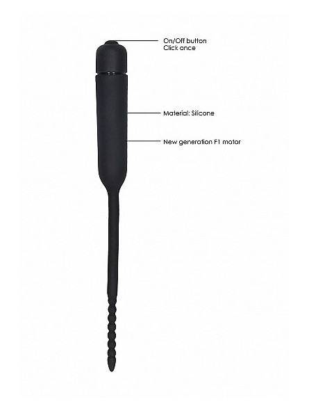 Sonde vibrante en silicone Bullet Plug With Beaded Tip Ouch!