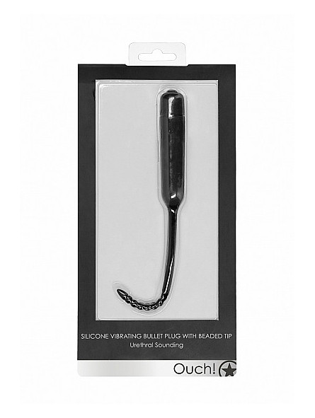 Sonde vibrante en silicone packaging Sonde vibrante en silicone Bullet Plug With Beaded Tip Ouch!