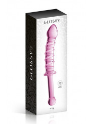 Godemichet en verre Glossy Toys packaging rose