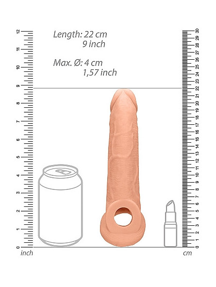 Gaine de pénis cockring REALROCK dimensions Gaine de pénis cockring REALROCK