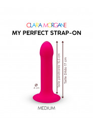 GODE-CEINTURE MY PERFECT STRAP-ON CLARA MORGANE ROSE DIMENSIONS